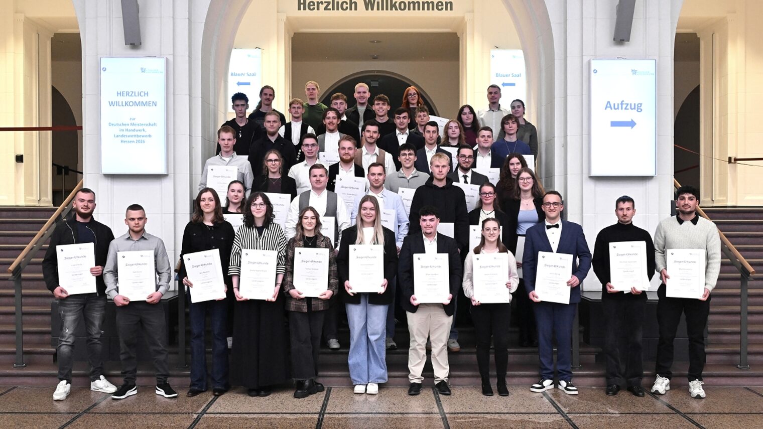 Ausgezeichnete Teilnehmer der Landessiegerfeier Hessen im Rahmen des DHM 2026
